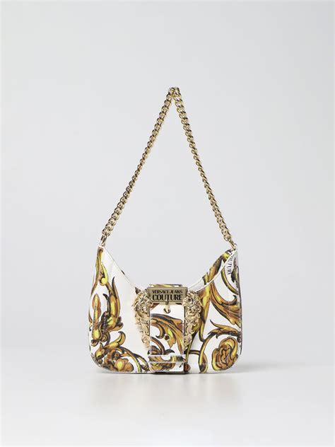 versace couture bag white|Versace baroque shoulder bag.